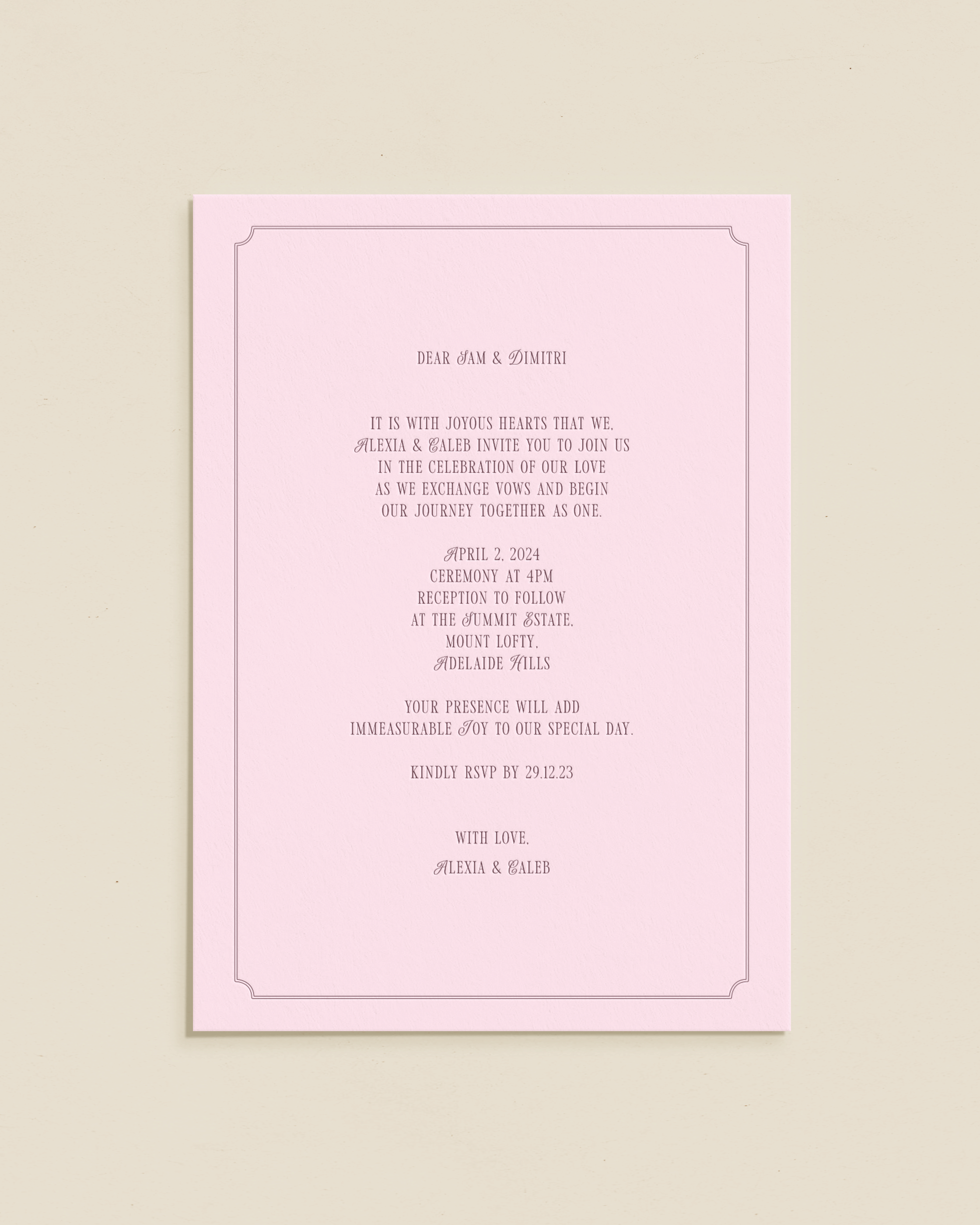 Anastasia Invitation